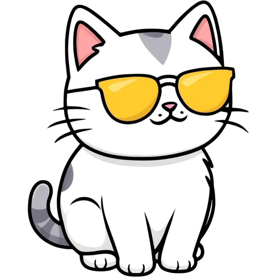 Cat with sunglasses emoji
