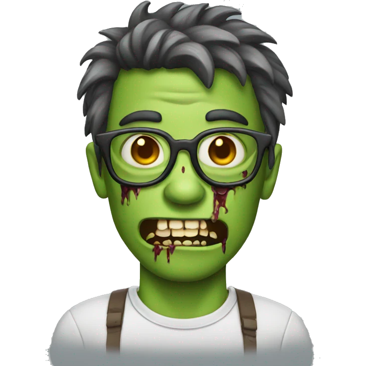 zombie nerd emoji