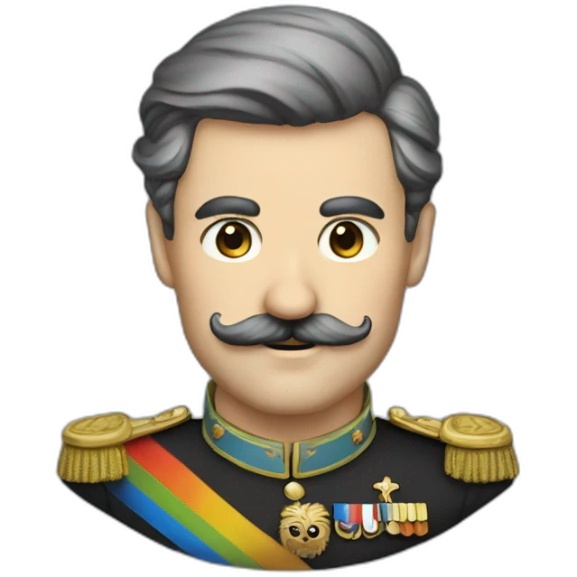 Gay-austrian-born-dictator with short mustache emoji