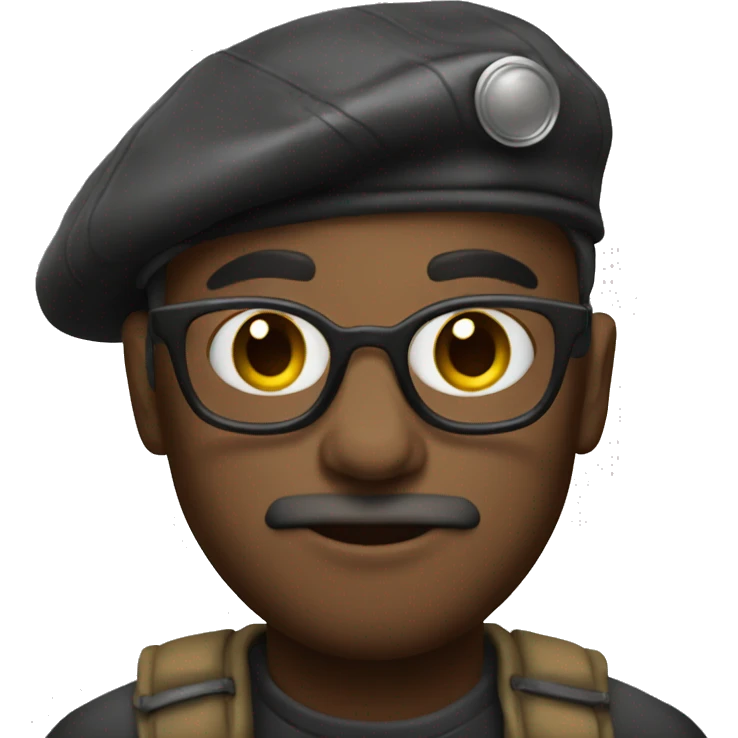 Artist in beret with brush emoji