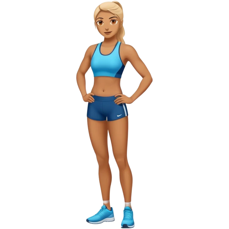 athlete woman full body emoji