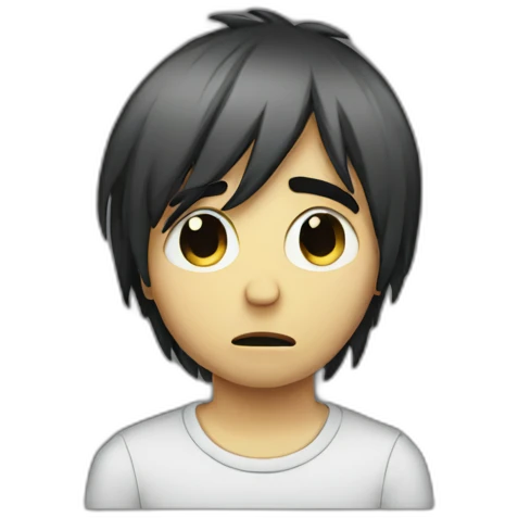sad emo boy emoji