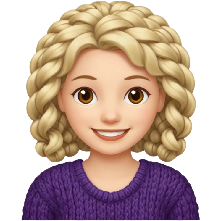 Knitted hair woman emoji