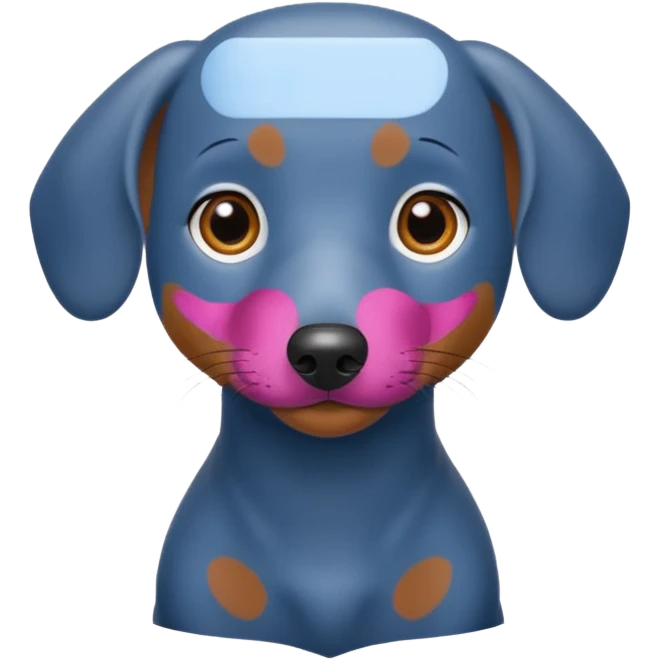blue Dachshund emoji