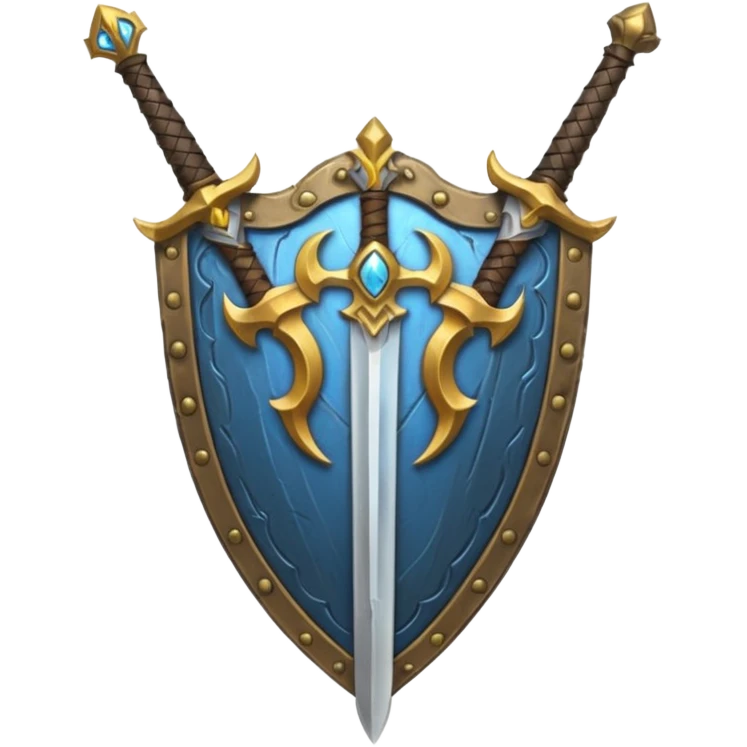 sword and shield, world of war craft style emoji