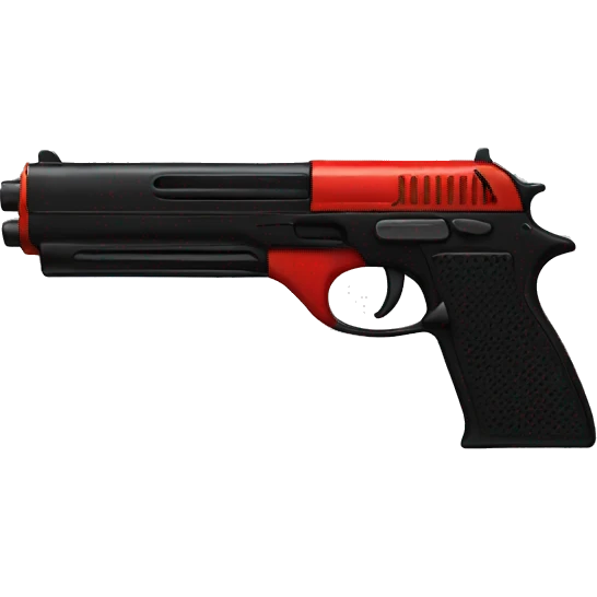Red and black gun emoji