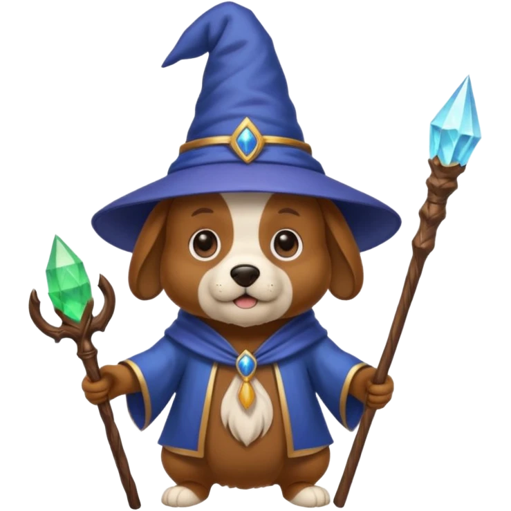 Dog wizard emoji