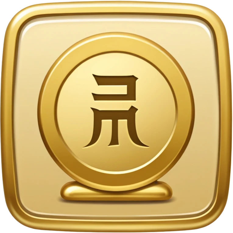 shogi piece gold general simple clear design emoji