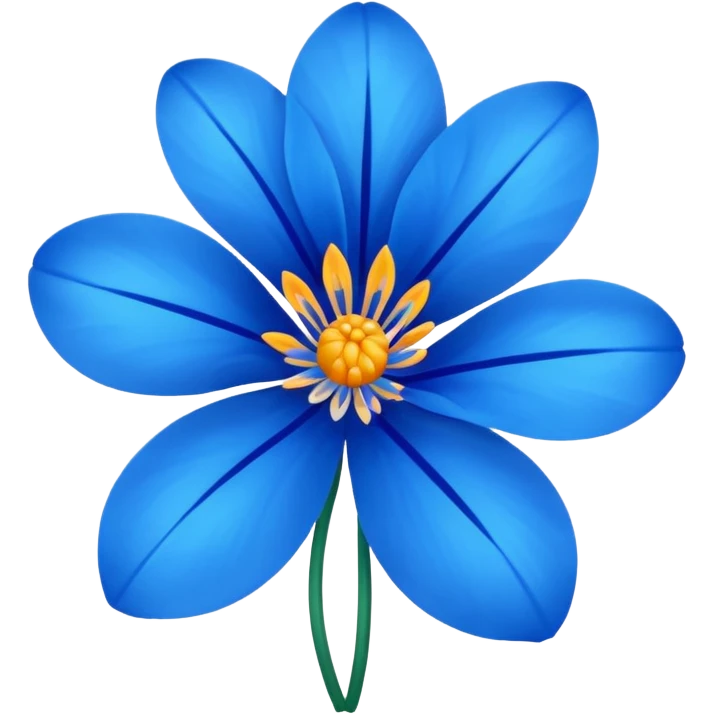 Flor azul emoji