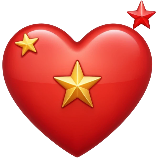 heart with a star motif emoji