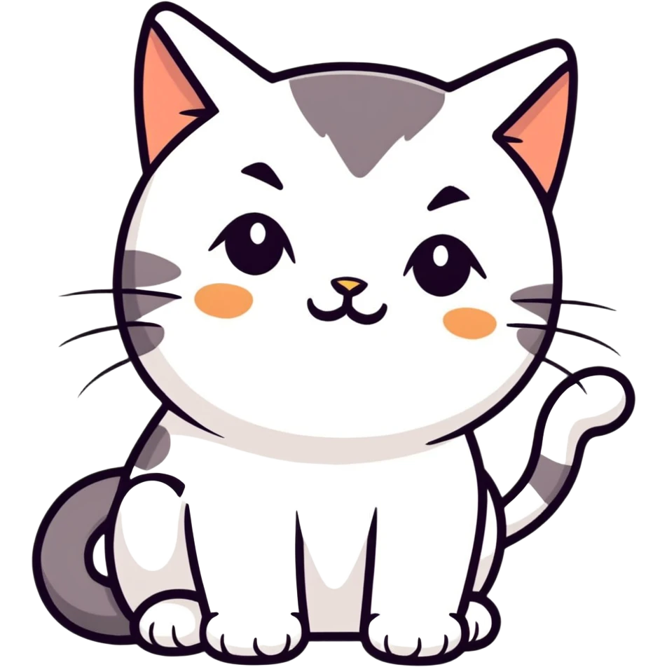 Cat purring good night  emoji