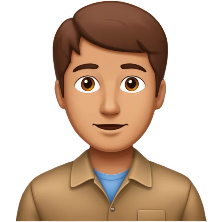 Guy talking to brick wall emoji