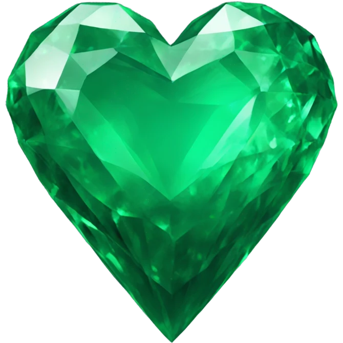 Emerald green crystal heart emoji