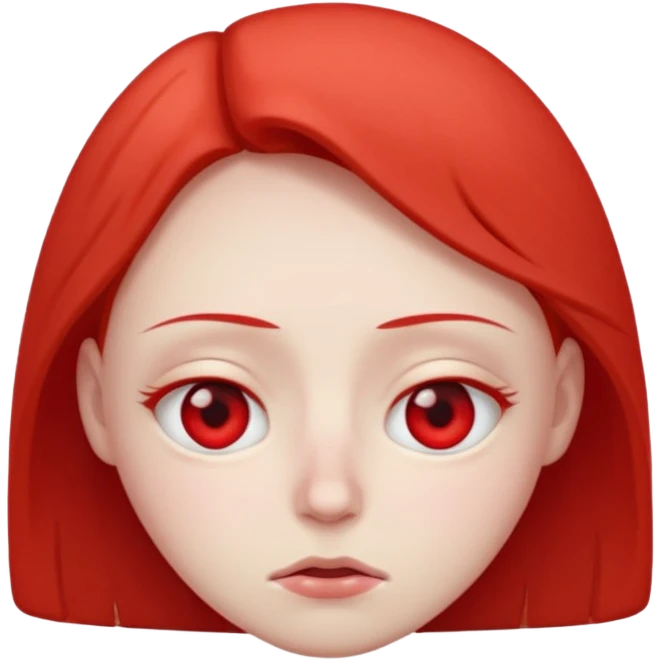 Sleepy face with red eyes emoji