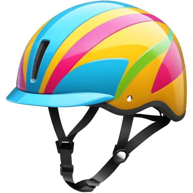A vibrant bike helmet  emoji