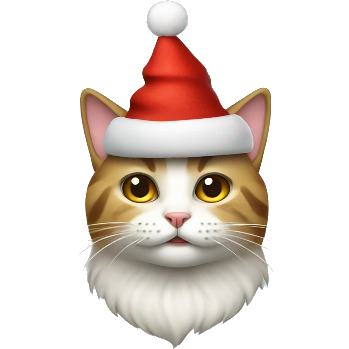 cat with cristhmas hat emoji