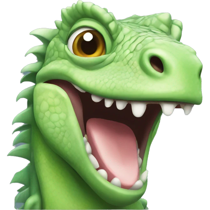 Iguana grinning emoji
