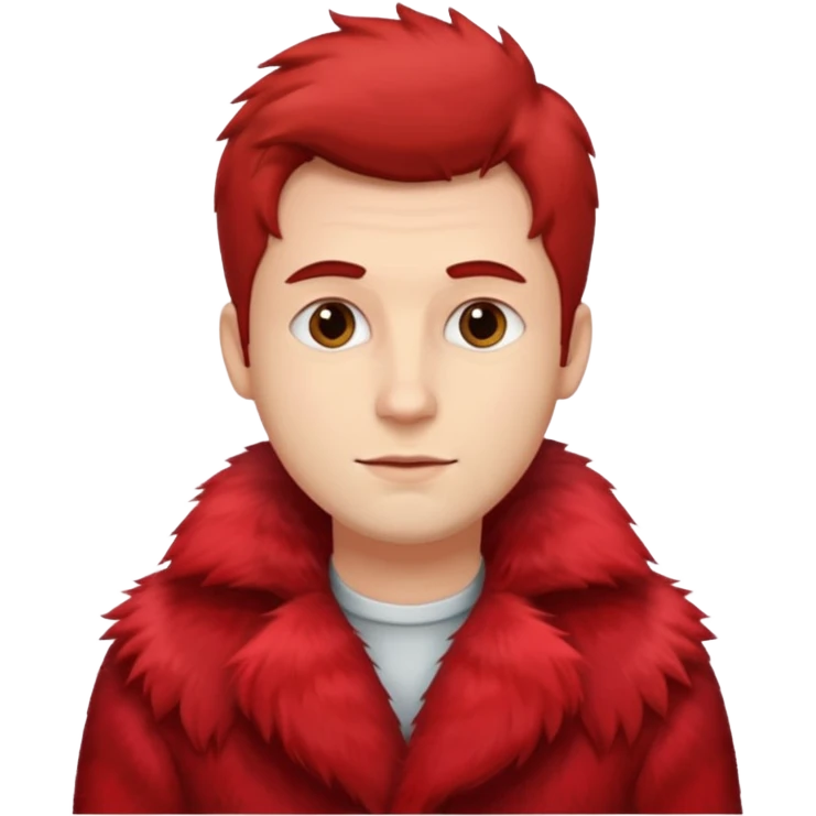 men red fur coat emoji