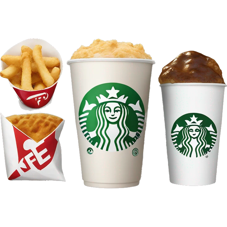 KFC and Starbucks at 3am emoji