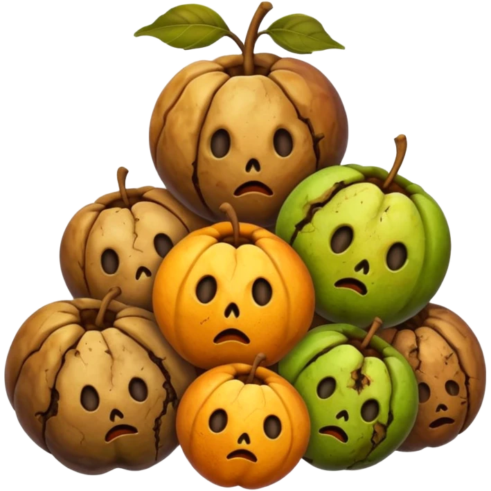 small pile of rotten fruits emoji