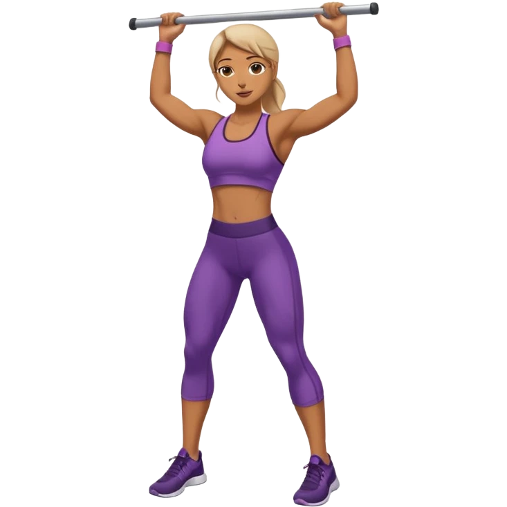 woman doing pull up full body emoji