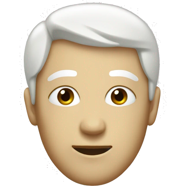 face with white wax on it emoji