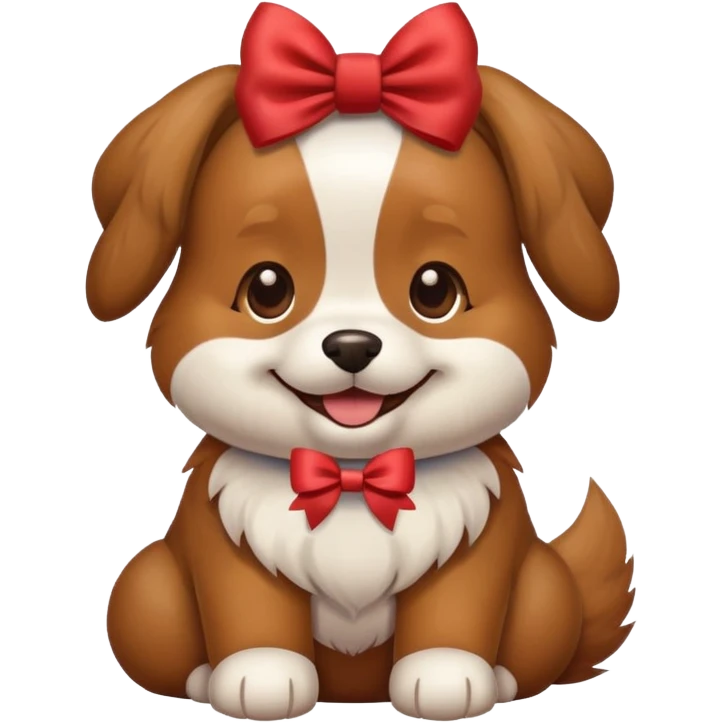 dog with a bow emoji
