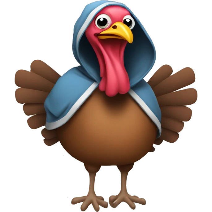 Turkey wearing a hoodie  emoji