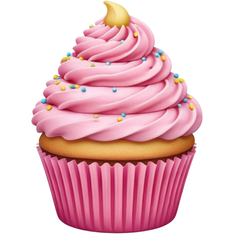 Cupcake with pink icing emoji