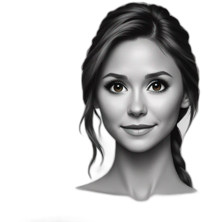 portrait Nina Dobrev high details emoji