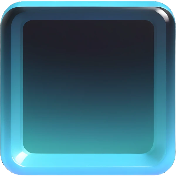 Russian Samokat delivery company logo on a transparent glass square rounded block emoji