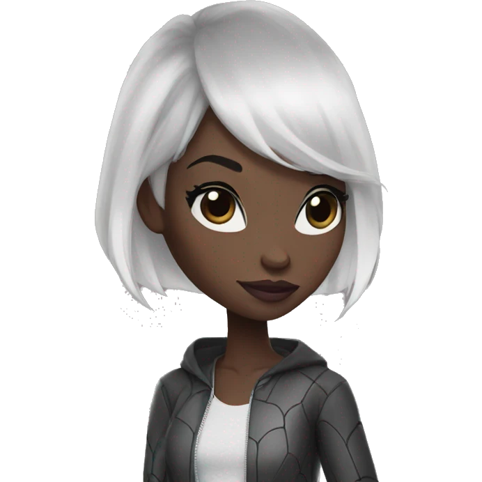 Black girl stylish spider gwen emoji