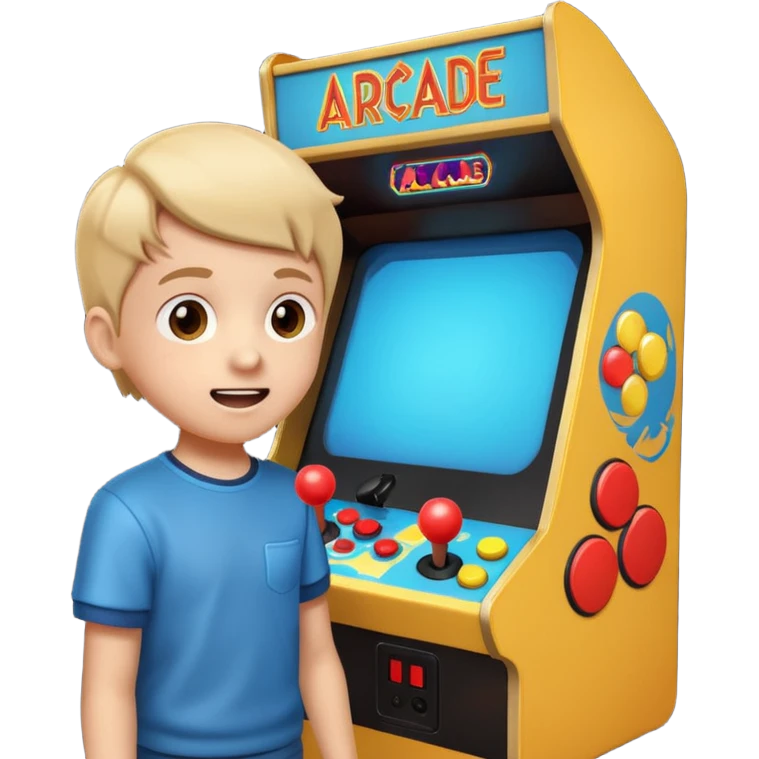 Retro Arcade Kid emoji