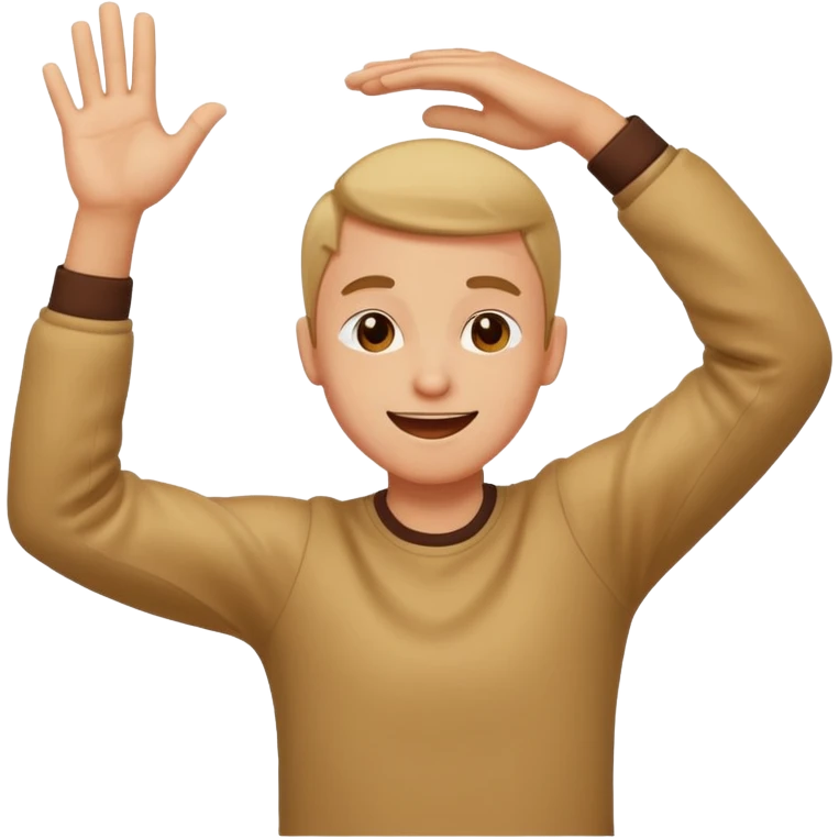 a head with arms dabbing  emoji