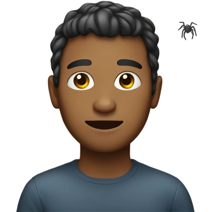 Person with spider  emoji