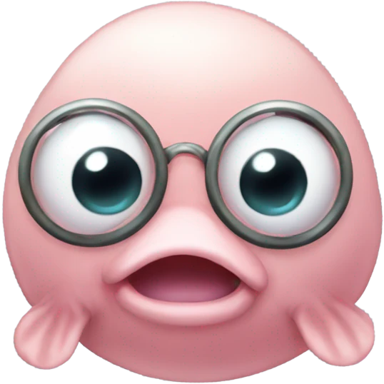 blobfish with monocle  emoji