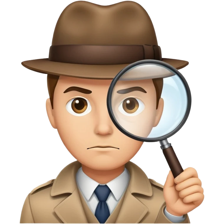 Detective with magnify glass emoji