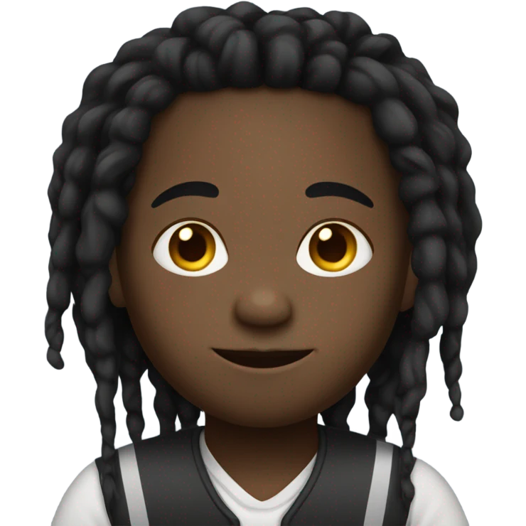 black kid with dreads emoji