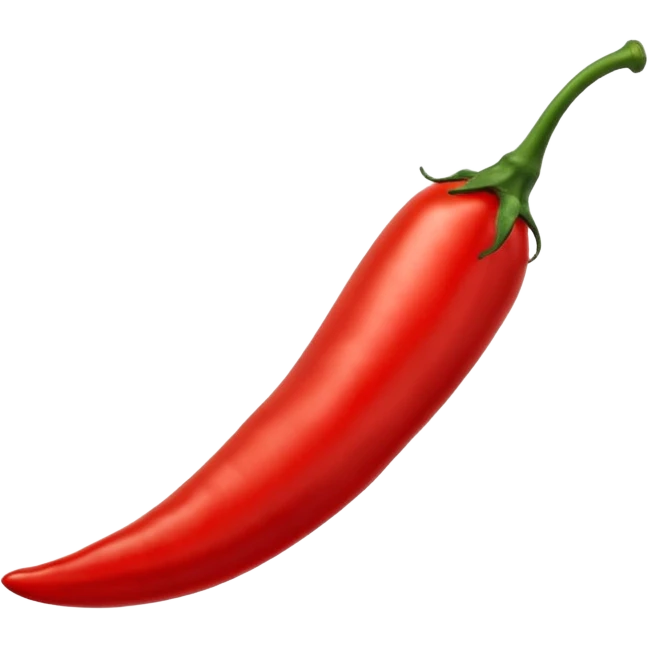 un piment rouge allongé emoji