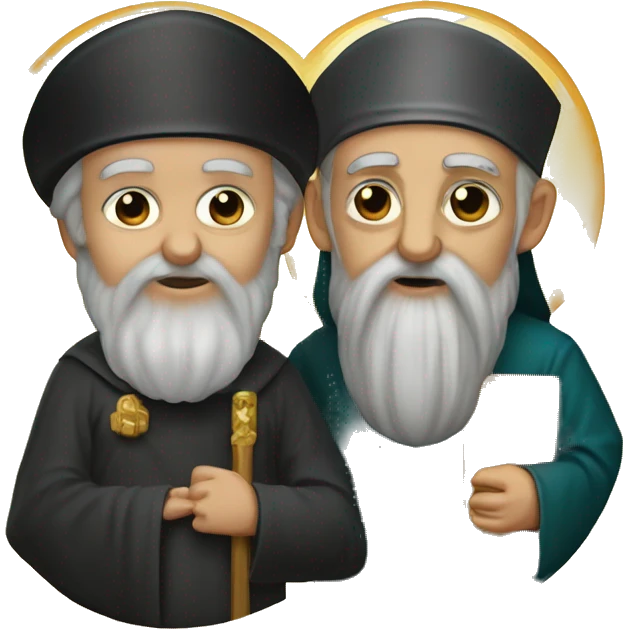 Orthodox Byzantine icon Saint Cyril and Methodius emoji