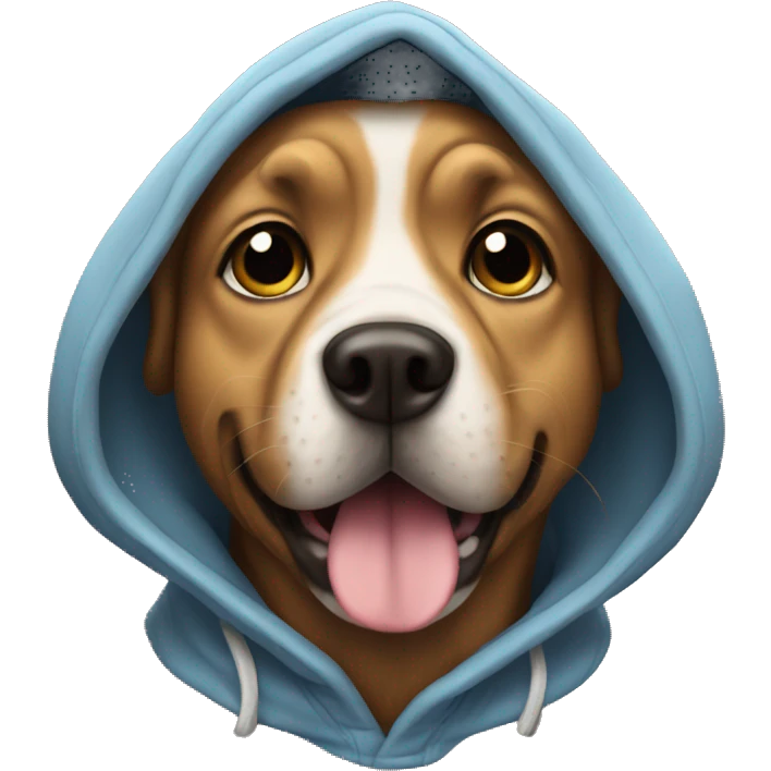 dog wearing a hoodie emoji