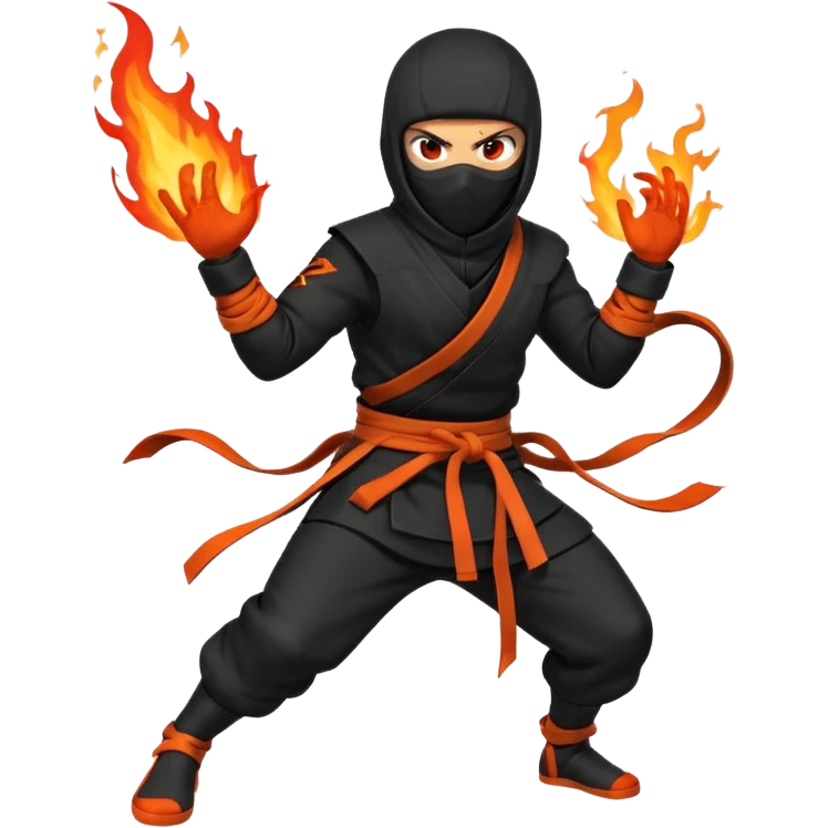 ninja on fire emoji