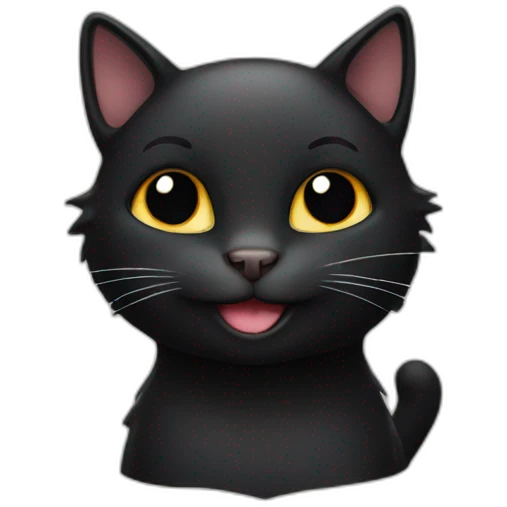 happy black cat emoji