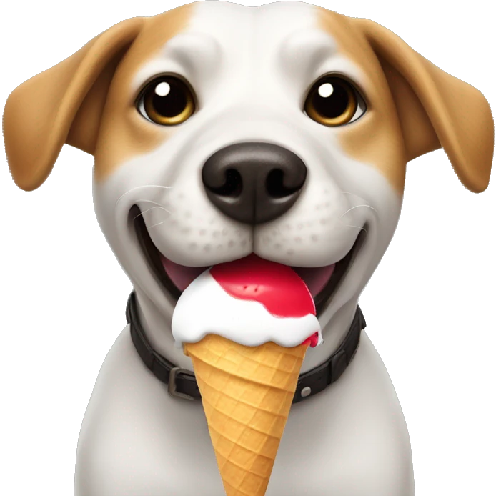 dog licking ice cream emoji