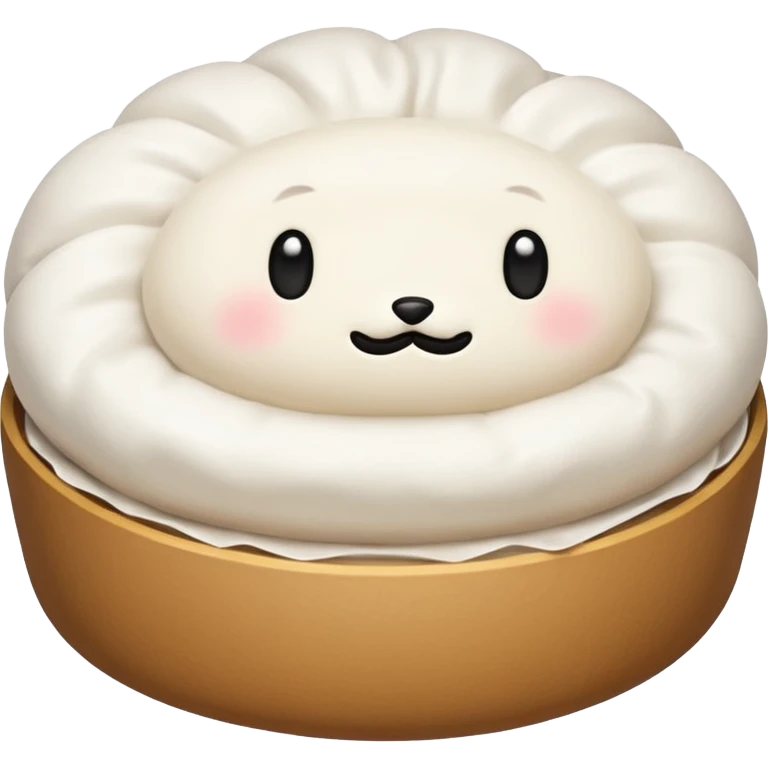 one NORMAL steamed bun WITH NO FACE!!! just a NORMAL STEAMED BUN!!! emoji
