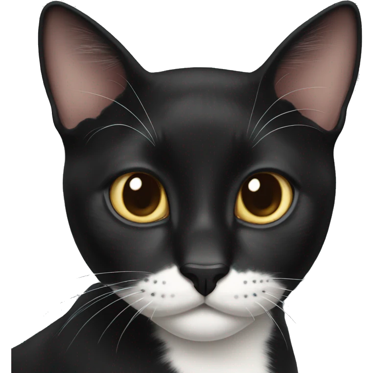  black Carey cat white neck emoji