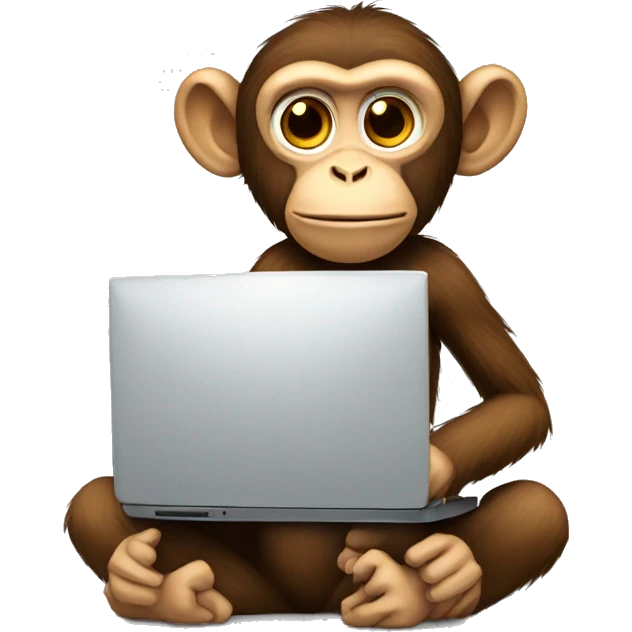 monkey with computer emoji