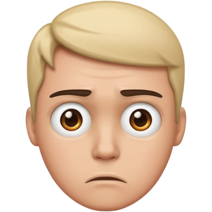 Thinking, confused emoji