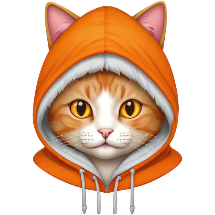 cat wearing a hoodie emoji