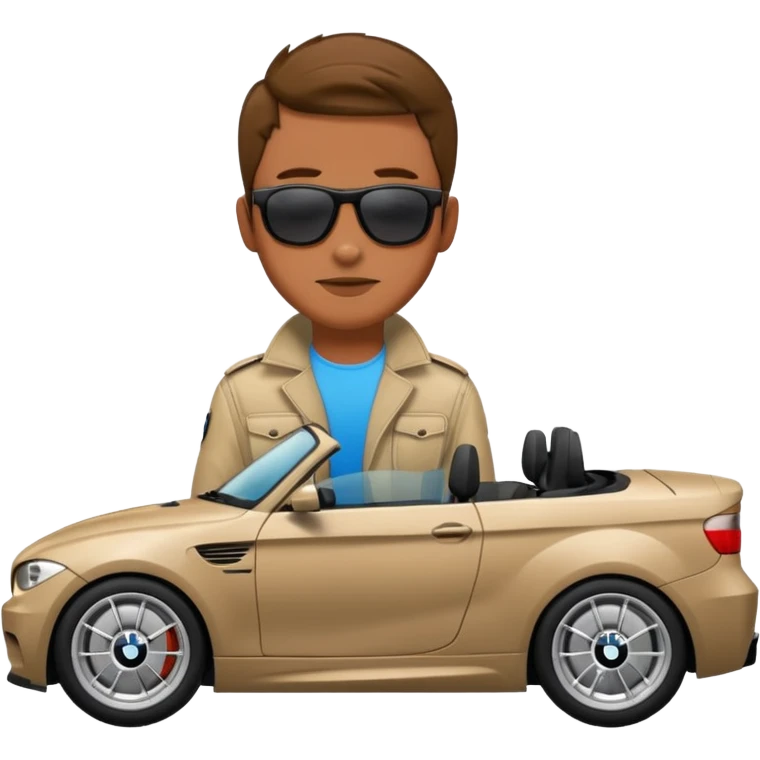 Cool guy in bmw  emoji